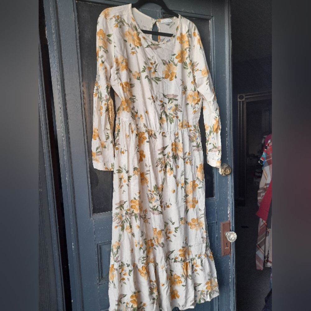 Spirit of Grace XL yellow floral dress